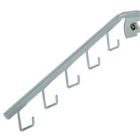 AMKO 5-Hook Square Waterfall For 0.5 In. Slot On 1 In. Centers TS/5H-CH